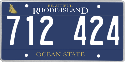RI license plate 712424