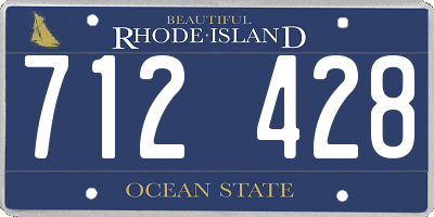 RI license plate 712428