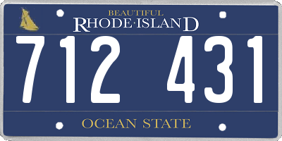 RI license plate 712431