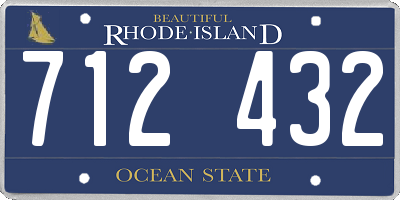 RI license plate 712432