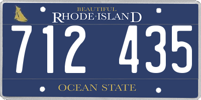 RI license plate 712435