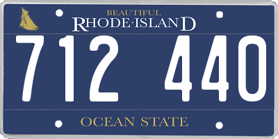 RI license plate 712440