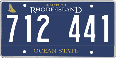 RI license plate 712441