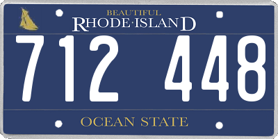 RI license plate 712448