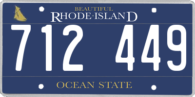 RI license plate 712449