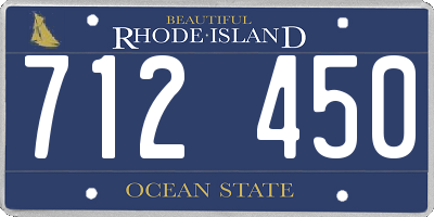RI license plate 712450