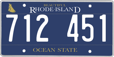 RI license plate 712451