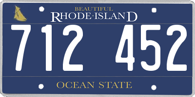 RI license plate 712452