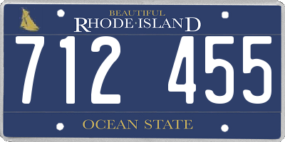 RI license plate 712455