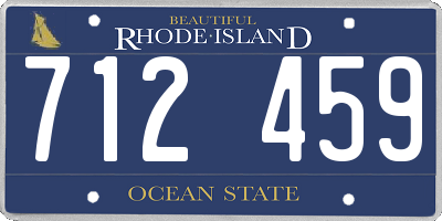 RI license plate 712459