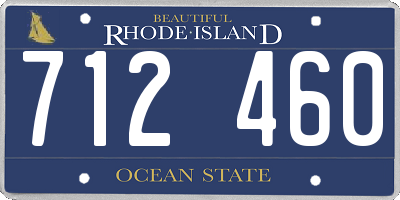 RI license plate 712460