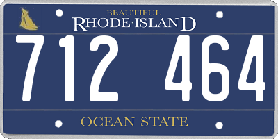 RI license plate 712464