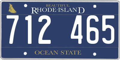 RI license plate 712465