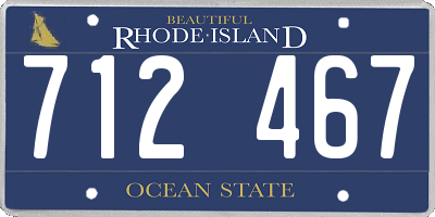 RI license plate 712467