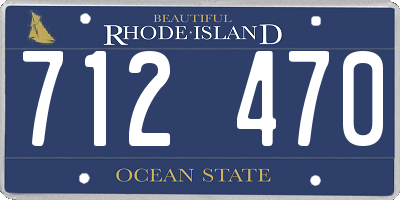 RI license plate 712470