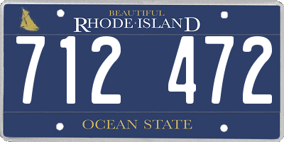 RI license plate 712472
