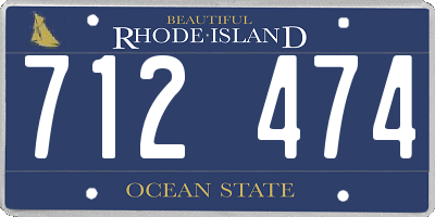RI license plate 712474
