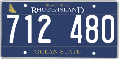 RI license plate 712480