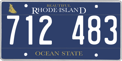 RI license plate 712483
