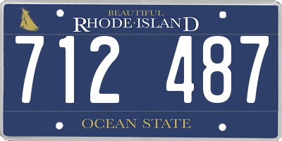 RI license plate 712487