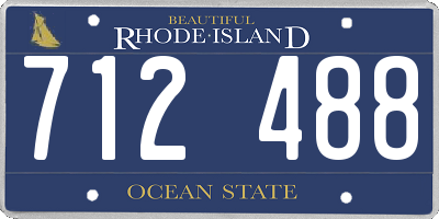 RI license plate 712488