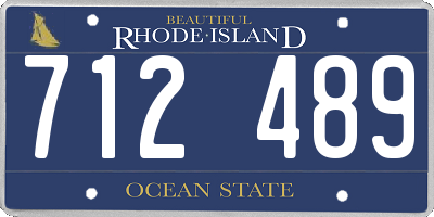 RI license plate 712489