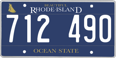 RI license plate 712490