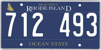 RI license plate 712493