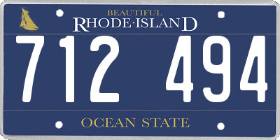 RI license plate 712494
