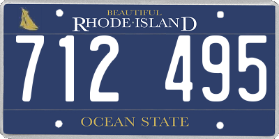RI license plate 712495