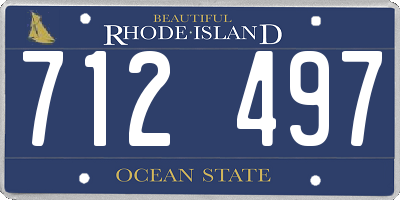 RI license plate 712497