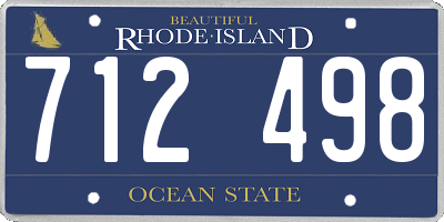 RI license plate 712498