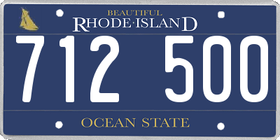 RI license plate 712500