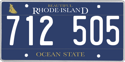 RI license plate 712505