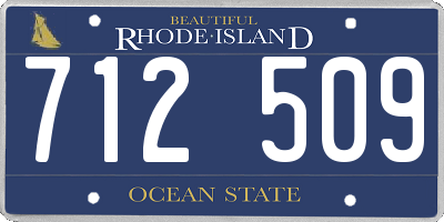 RI license plate 712509