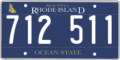 RI license plate 712511