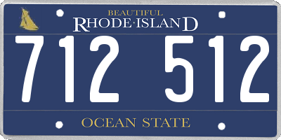 RI license plate 712512