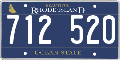 RI license plate 712520