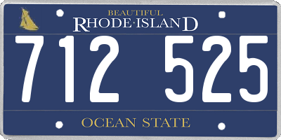 RI license plate 712525