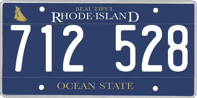 RI license plate 712528