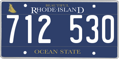 RI license plate 712530