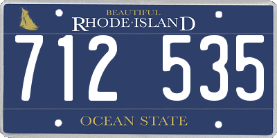 RI license plate 712535