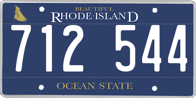 RI license plate 712544