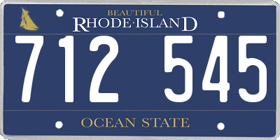 RI license plate 712545
