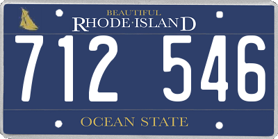 RI license plate 712546