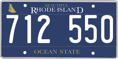 RI license plate 712550