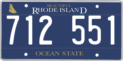 RI license plate 712551