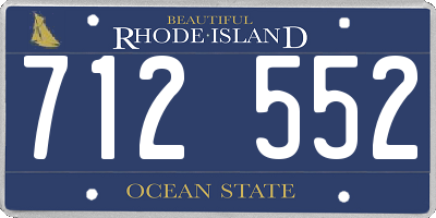 RI license plate 712552