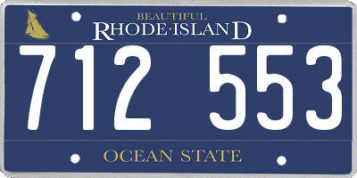 RI license plate 712553