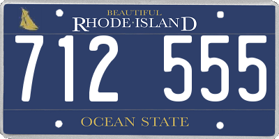 RI license plate 712555